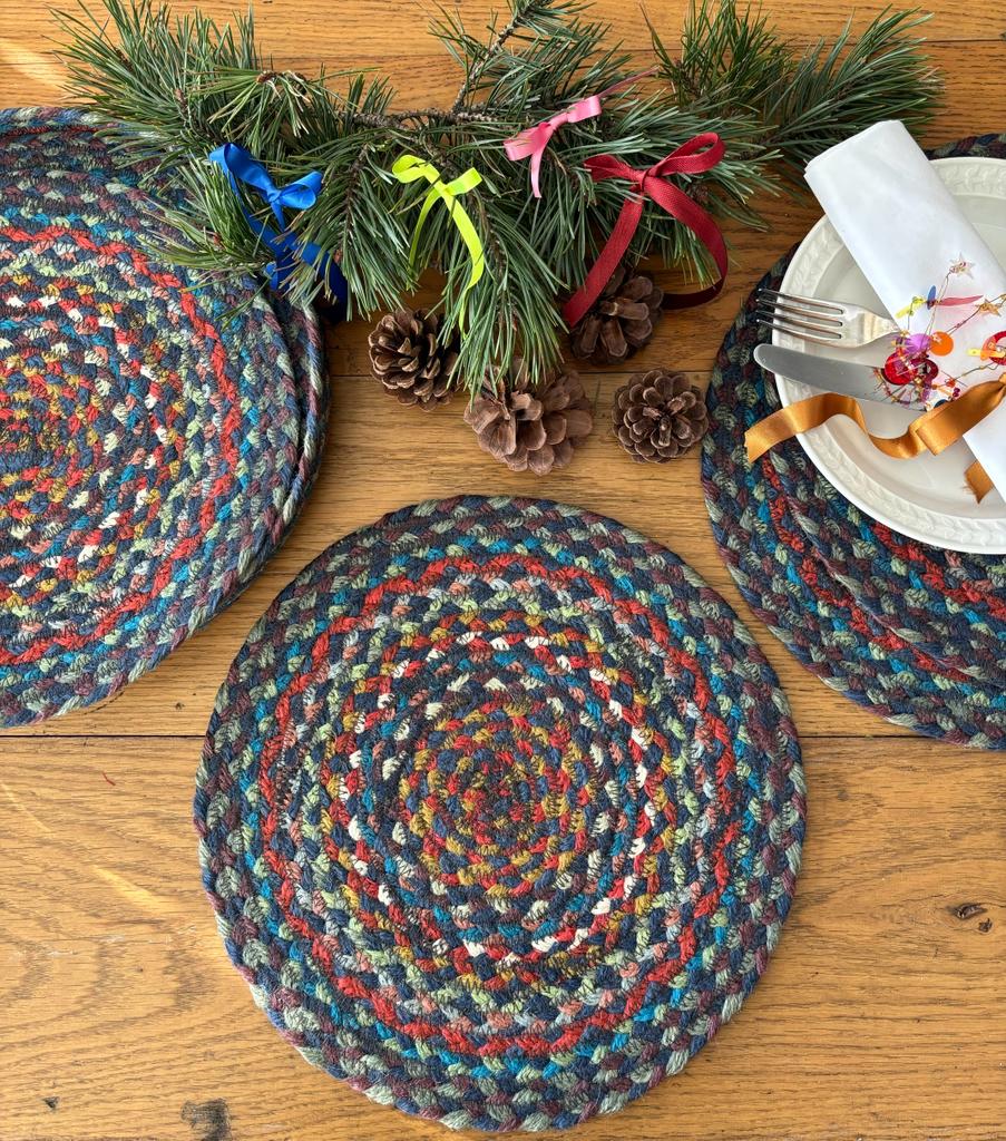 Carnival Blue Jute Placemats