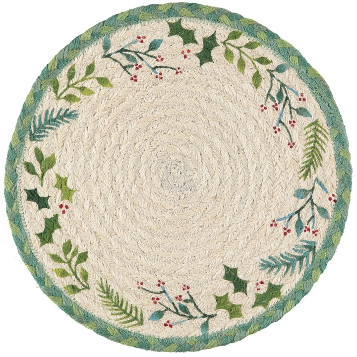 Christmas Jute Heart Coaster