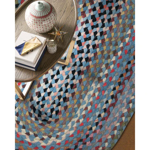 Colony Blue Oval Rug