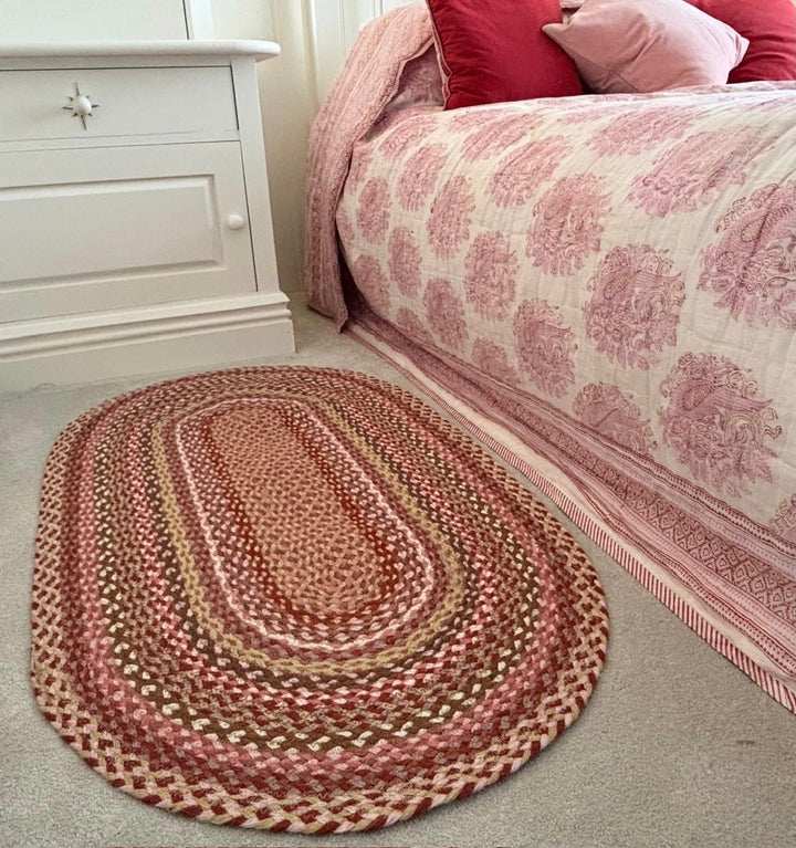 Coral Oval Jute Rug