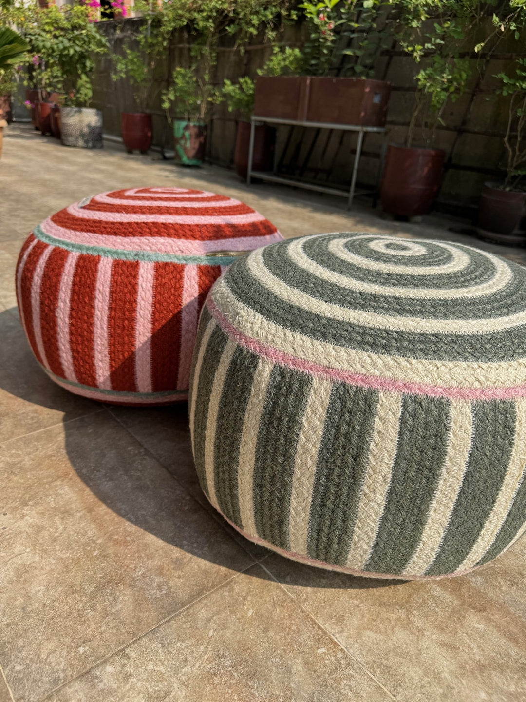 Fig Jute Pouffe Small