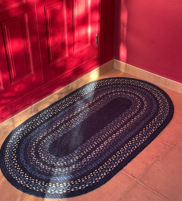 Indigo Oval Jute Rug - 30% Off
