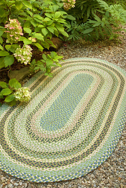 Mint Oval Organic Jute Rug
