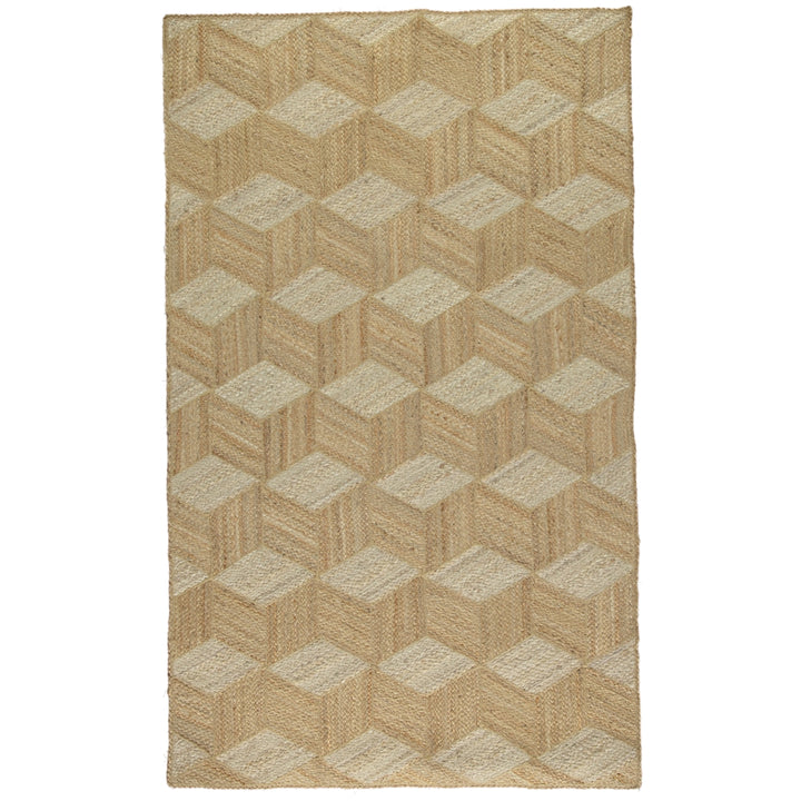 Natural Jute Tumbling Block Rug - 40% Off