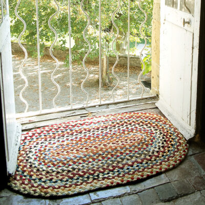 Pale Gold American Braided Rug