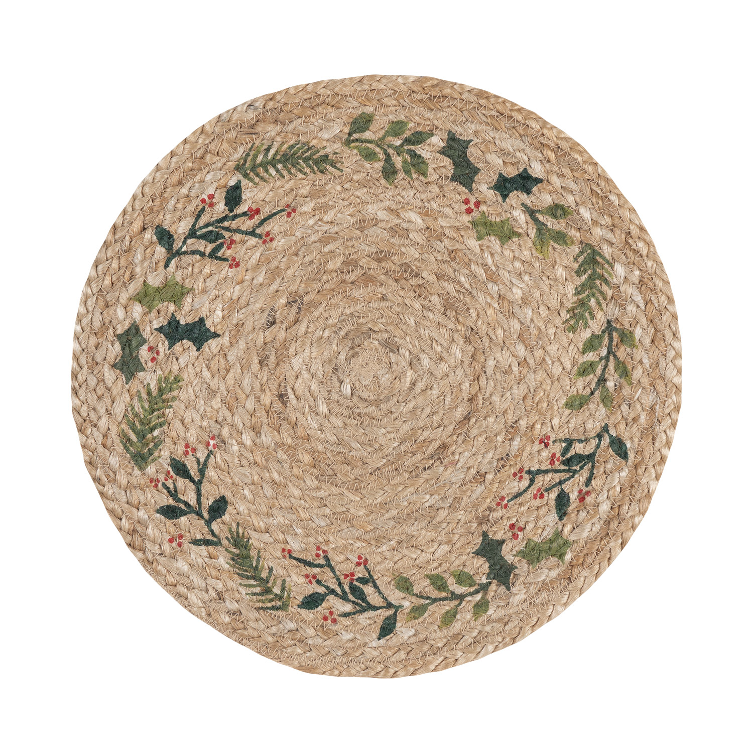 Natural Christmas Jute Coasters - Image 4