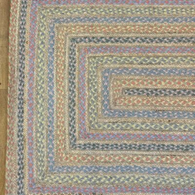 Pastel Fairisle Rectangle Jute Rug - Image 2